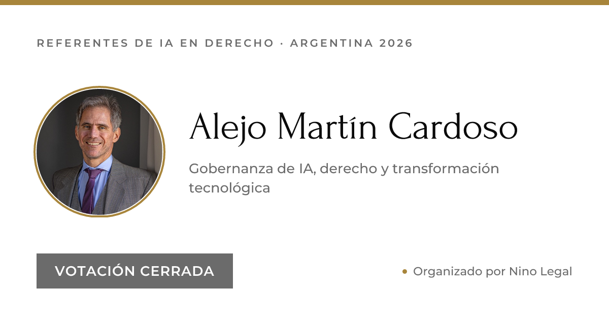 Alejo Martín Cardoso — Referente de IA en Derecho · Argentina 2026 — Nino Legal