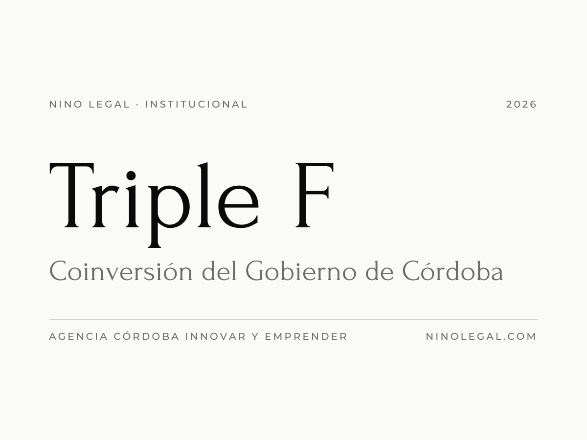 Nino Legal, seleccionada por el Gobierno de Córdoba en el programa de coinversión Triple F